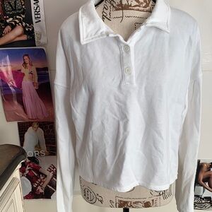 Peloton Women's White Button-Down Shirt